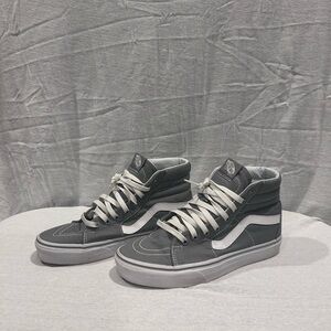 Vans gray and White High-Top Sneakers